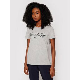 Tommy Hilfiger Póló Heritage Graphic WW0WW24967 Szürke Regular Fit