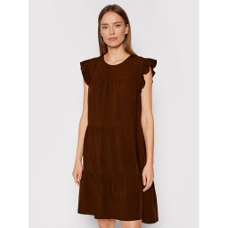 Rinascimento Nyári ruha CFC0103416003 Barna Regular Fit