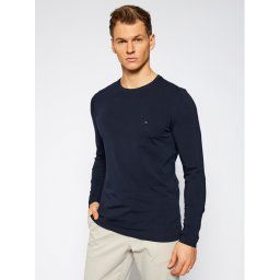 Tommy Hilfiger Hosszú ujjú Stretch Tee MW0MW10804 Sötétkék Slim Fit