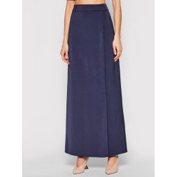 Victoria Victoria Beckham Maxi szoknya Stretch Faille 2221WSK002594A Sötétkék Regular Fit
