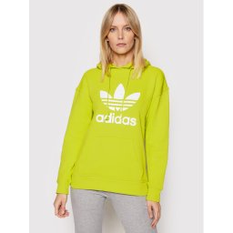 adidas Pulóver adicolor Trefoil HE6950 Zöld Regular Fit