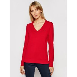 Tommy Hilfiger Sweater Heritage WW0WW25294 Piros Regular Fit