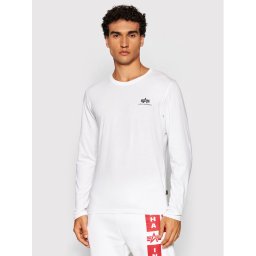 Alpha Industries Hosszú ujjú Basic Small Logo 198517 Fehér Regular Fit