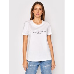 Tommy Hilfiger Póló Heritage C-Nk WW0WW31999 Fehér Regular Fit