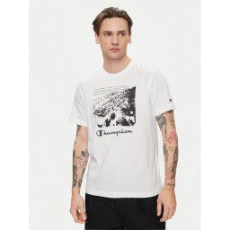Champion Póló Athletic Archive Graphic Print 216962 Fehér Regular Fit