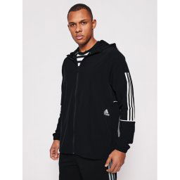 adidas Átmeneti kabát Player 3-Stripes GL4799 Fekete Relaxed Fit
