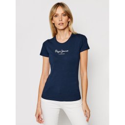 Pepe Jeans Póló PL502711 Sötétkék Slim Fit