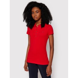 Tommy Hilfiger Pólóing New Chaira 1M57636661 Piros Slim Fit