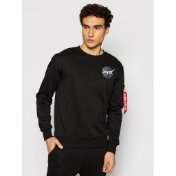 Alpha Industries Pulóver Space Shuttle 178307 Fekete Regular Fit