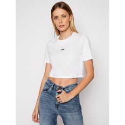 Vans Póló Flying V Crop Cre VN0A54QU Fehér Cropped Fit