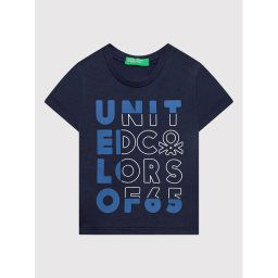 United Colors Of Benetton Póló 3I1XG100G Sötétkék Regular Fit