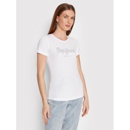 Pepe Jeans Póló Beatrice PL504434 Fehér Regular Fit