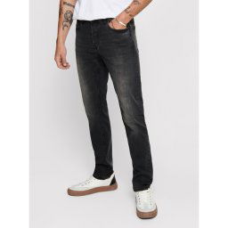 Only & Sons Farmer Loom 22010447 Fekete Slim Fit