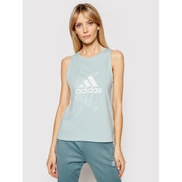 adidas Blúz Essentials Stacked Logo GL1404 Zöld Loose Fit