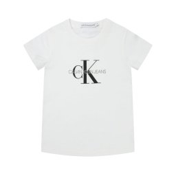Calvin Klein Jeans Póló Monogram Logo IU0IU00068 Fehér Regular Fit