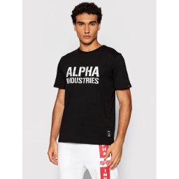 Alpha Industries Póló Camo Print 156513 Fekete Regular Fit