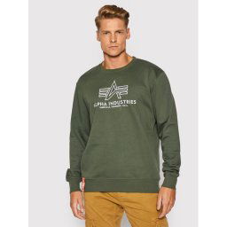 Alpha Industries Pulóver Basic 118302 Zöld Regular Fit