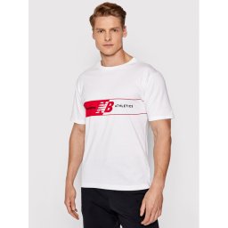 New Balance Póló MT01510 Fehér Relaxed Fit