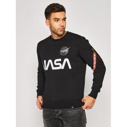 Alpha Industries Pulóver Nasa Reflective 178309 Fekete Regular Fit