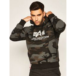 Alpha Industries Pulóver Basic 178312C Zöld Regular Fit