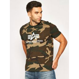 Alpha Industries Póló Basic 100501C Zöld Regular Fit