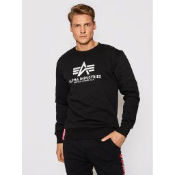 Alpha Industries Pulóver Basic 178302 Fekete Regular Fit