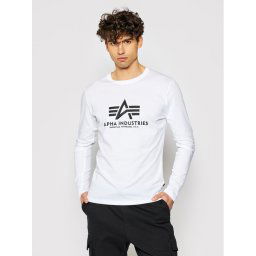 Alpha Industries Hosszú ujjú Basic T 100510 Fehér Regular Fit
