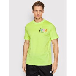 Puma Póló SWxP Graphic 533623 Sárga Regular Fit