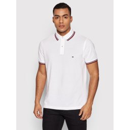 Tommy Hilfiger Pólóing Tipped MW0MW13080 Fehér Slim Fit