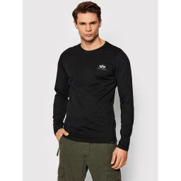 Alpha Industries Hosszú ujjú Back Print Heavy 116571 Fekete Regular Fit
