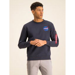 Alpha Industries Pulóver Space Shuttle 178307 Sötétkék Regular Fit