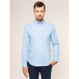 La Martina Ing Poplin CCMC01 PP003 Kék Regular Fit