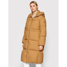 Tommy Hilfiger Pehelykabát Nylon Down WW0WW31702 Barna Relaxed Fit