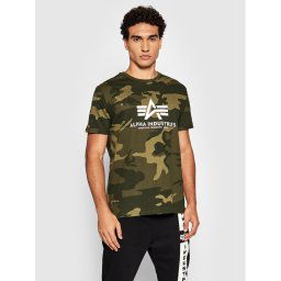 Alpha Industries Póló Basic 100501C Zöld Regular Fit