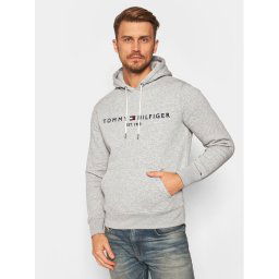 Tommy Hilfiger Pulóver Core Logo MW0MW10752 Szürke Regular Fit