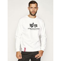 Alpha Industries Pulóver Basic 178302 Fehér Regular Fit