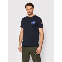 Alpha Industries Póló Space Shuttle 176507 Sötétkék Regular Fit