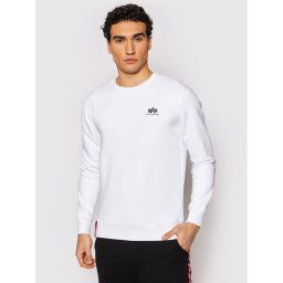 Alpha Industries Pulóver Basic 188307 Fehér Regular Fit