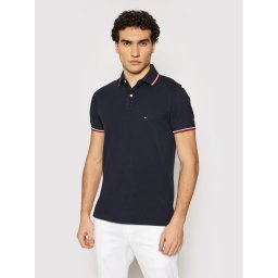Tommy Hilfiger Pólóing Tipped MW0MW13080 Sötétkék Slim Fit