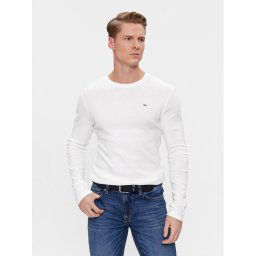 Tommy Jeans Hosszú ujjú DM0DM04409 Fehér Slim Fit