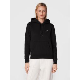 Tommy Jeans Pulóver Fleece Hoodie DW0DW09228 Fekete Regular Fit