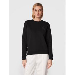 Tommy Jeans Pulóver Fleece DW0DW09227 Fekete Regular Fit