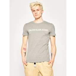 Calvin Klein Jeans Póló Core Institutional Logo J30J307855 Szürke Regular Fit