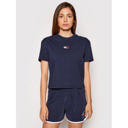 Tommy Jeans Póló Tjw Tommy Center Badge DW0DW10404 Sötétkék Regular Fit