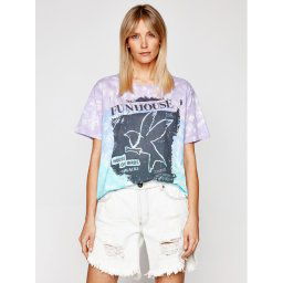 One Teaspoon Póló Fun House Boyfriend Tee 23903 Kék Boyfriend Fit