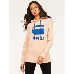 G-Star Raw Pulóver Boyfriend Diamond Line Graphic Hooded D16236-A613-B243 Rózsaszín Loose Fit