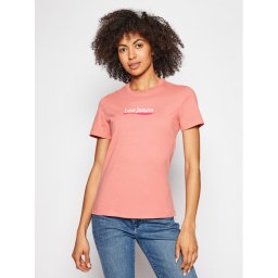 Lee Póló Logo L44NEPQJ 112109935 Rózsaszín Regular Fit