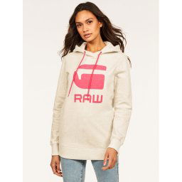 G-Star Raw Pulóver Boyfriend Diamond Line Graphic Hooded D16236-A613-971 Szürke Loose Fit