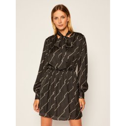 MSGM Hétköznapi ruha 2941MDA39 207694 Fekete Regular Fit