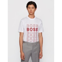 Boss Póló Tiburt 204 50442115 Fehér Regular Fit